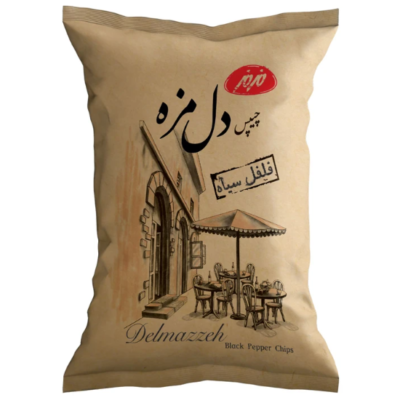 چیپس دل مزه فلفل سیاه مزمز - 180 گرم